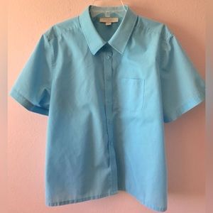 Appleseed’s women light blue button down blouse size 1X